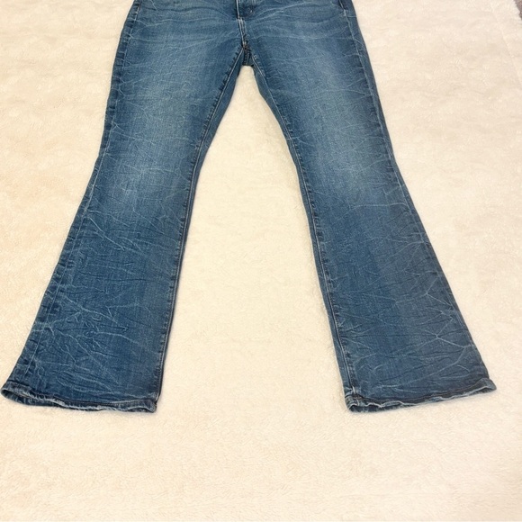 Loft 8 (29) Boot Cut Women’s Jeans Mid Rise Stretch 2023 Whiskering Veining - Picture 5 of 12